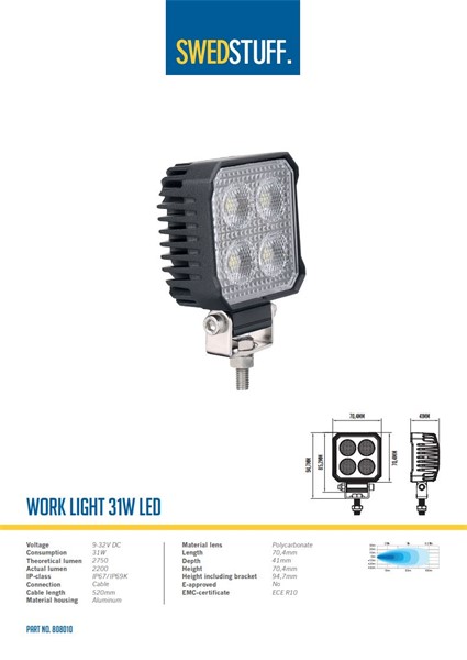 Extraljus Lwl-01 Led, Universal SWEDSTUFF