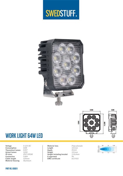 Extraljus Lwl-02 Led, Universal Swedstuff 808011 SWEDSTUFF