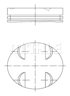Kolv Mahle 005 24 00 MAHLE