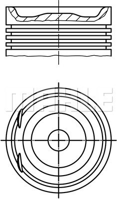 Kolv Mahle 012 20 00 MAHLE