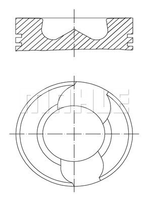 Kolv, Cylinder 1, Cylinder 2 Mahle 030 97 00 MAHLE