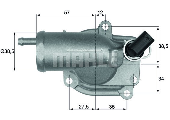 Termostat, kylvätska Mahle Behr TH 10 87 MAHLE
