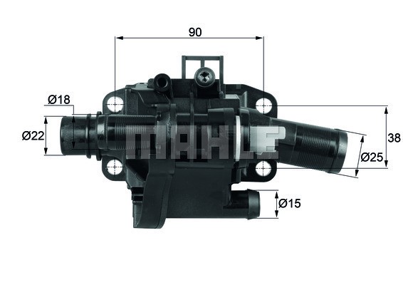 Termostat, kylvätska Mahle Behr TH 41 83 MAHLE