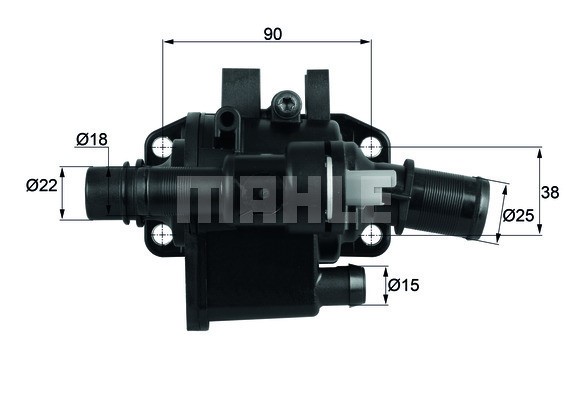 Termostat, kylvätska Mahle Behr TH 42 83 MAHLE