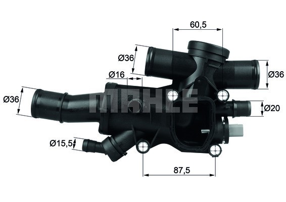 Termostat, kylvätska Mahle Behr TH 44 83 MAHLE