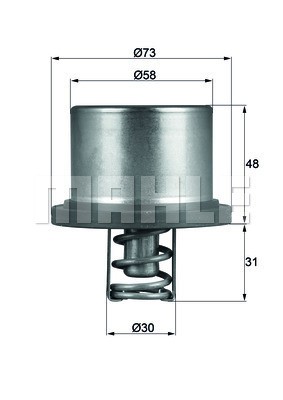 Termostat, kylvätska Mahle Behr THD 2 89 MAHLE Termostat, kylvätska Mahle Behr THD 2 89 MAHLE