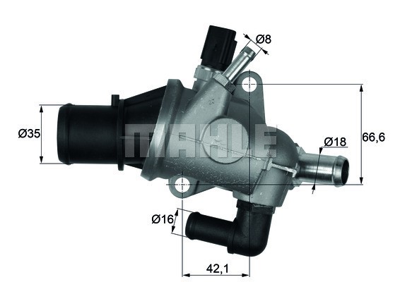 Termostat, kylvätska Mahle Behr TI 163 88 MAHLE