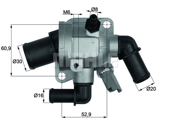 Termostat, kylvätska Mahle Behr TI 173 88 MAHLE