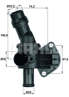 Termostat, kylvätska Mahle Behr TI 8 87 MAHLE