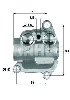 Termostat, oljekylning Mahle Behr TO 12 100 MAHLE