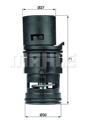 Termostat, oljekylning Mahle Behr TO 7 75 MAHLE