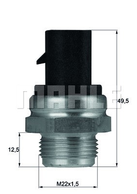 Temperaturswitch, kylarfläkt Mahle Behr TSW 12D MAHLE