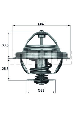 Termostat, kylvätska Mahle Behr TX 27 80D MAHLE