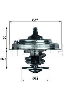 Termostat, kylvätska Mahle Behr TX 34 82D MAHLE