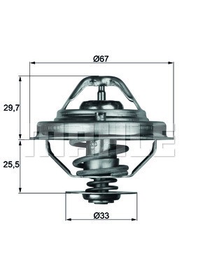 Termostat, kylvätska Mahle Behr TX 38 88D MAHLE