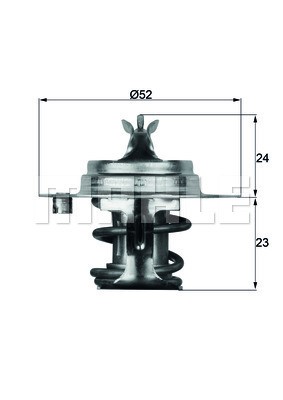 Termostat, kylvätska Mahle Behr TX 7 83D MAHLE