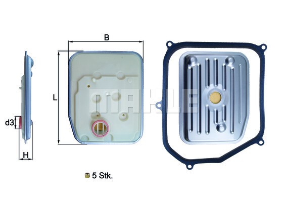Hydraulikfilter, automatväxellåda Knecht HX 147KIT KNECHT