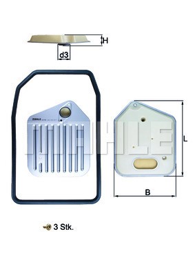 Hydraulikfilter, automatväxellåda Knecht HX 163KIT KNECHT
