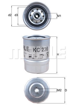 Bränslefilter Knecht KC 236 KNECHT