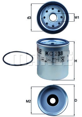 Bränslefilter Knecht KC 238D KNECHT
