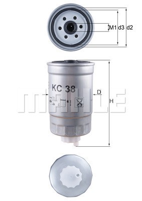 Bränslefilter Knecht KC 38 KNECHT