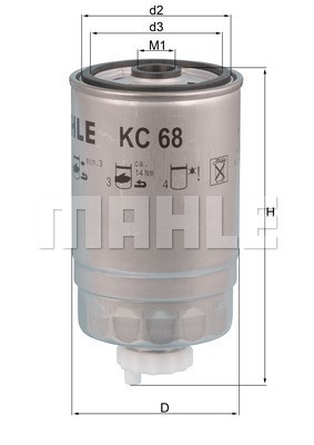Bränslefilter Knecht KC 68 KNECHT