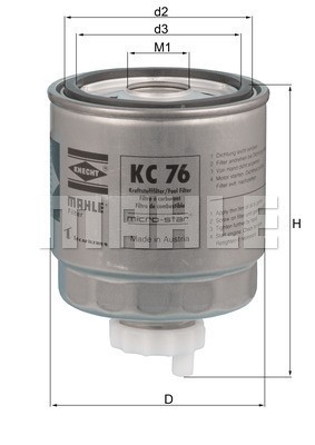 Bränslefilter Knecht KC 76 KNECHT