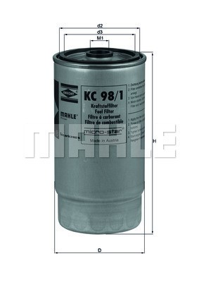 Bränslefilter Knecht KC 98/1 KNECHT Bränslefilter Knecht KC 98/1 KNECHT