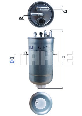 Bränslefilter Knecht KL 147D KNECHT