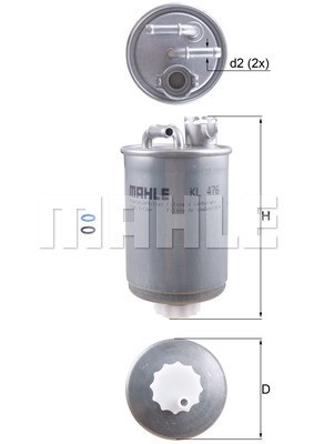 Bränslefilter Knecht KL 476D KNECHT