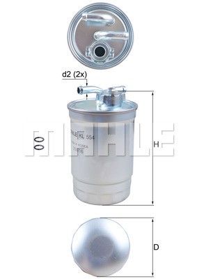 Bränslefilter Knecht KL 554D KNECHT