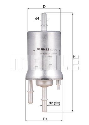 Bränslefilter Knecht KL 572 KNECHT