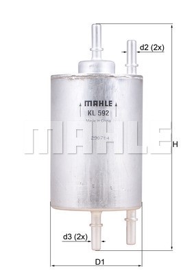 Bränslefilter Knecht KL 592 KNECHT
