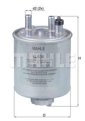 Bränslefilter Knecht KL 638 KNECHT