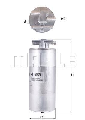 Bränslefilter Knecht KL 659 KNECHT