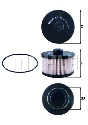 Bränslefilter Knecht KX 199D KNECHT