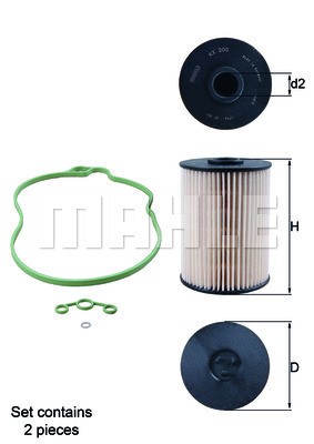 Bränslefilter Knecht KX 200D/S KNECHT