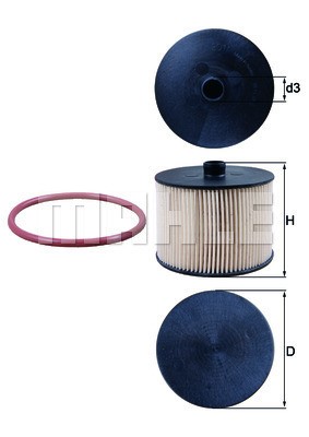 Bränslefilter Knecht KX 201D KNECHT