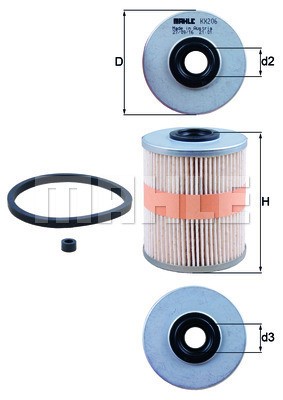 Bränslefilter Knecht KX 206D KNECHT