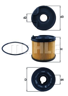 Bränslefilter Knecht KX 87D KNECHT