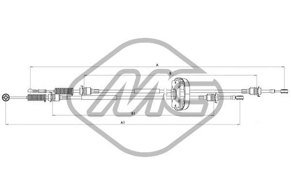 Vajer, manuell transmission Metalcaucho 82954 Metalcaucho