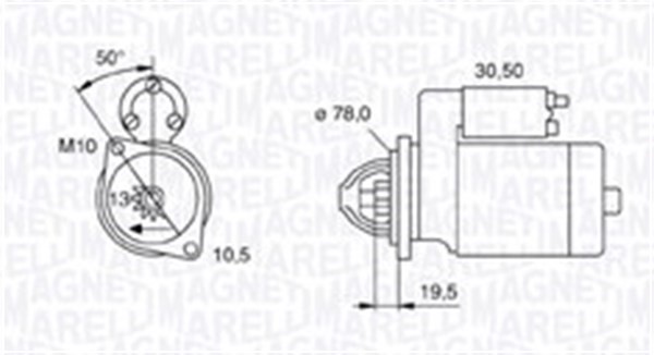 Startmotor 12V Magneti marelli 063721158010 MAGNETI MARELLI