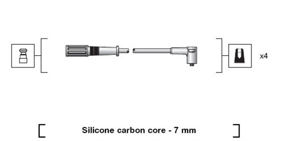 Tändkabelsats Magneti marelli 941318111203 MAGNETI MARELLI