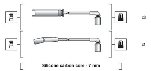 Tändkabelsats Magneti marelli 941318111273 MAGNETI MARELLI