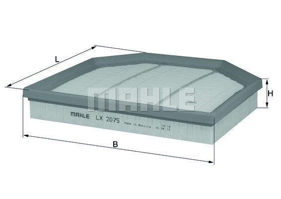 Luftfilter, Höger, Vänster Knecht LX 2075 KNECHT Luftfilter, Höger, Vänster Knecht LX 2075 KNECHT