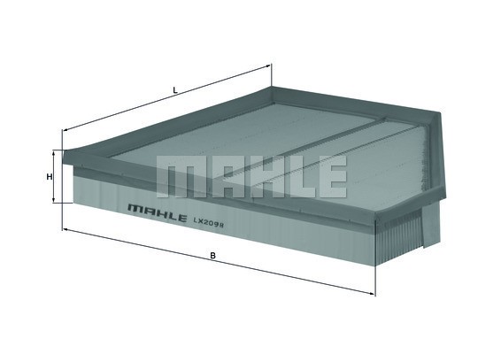 Luftfilter, Höger Knecht LX 2098 KNECHT