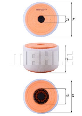Luftfilter Knecht LX 2607/2 KNECHT