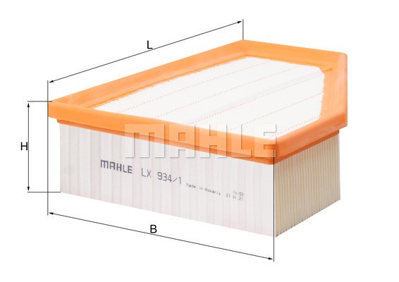 Luftfilter, Höger Knecht LX 934/1 KNECHT