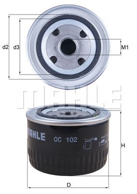 Oljefilter Knecht OC 102 KNECHT