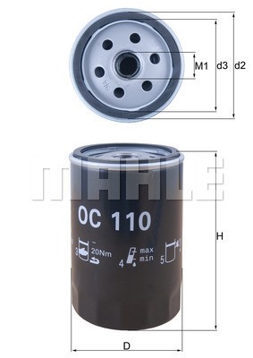Oljefilter Knecht OC 110 KNECHT